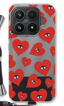 Red heart eyes