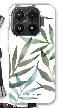 Tropical watercolor leaves