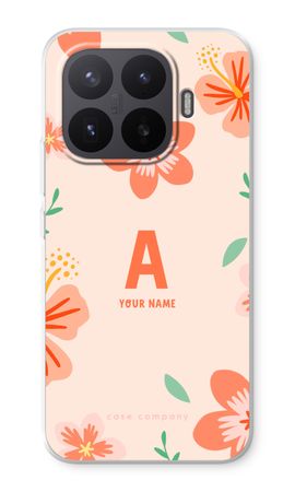 Tropical Pink Flowers Monogram