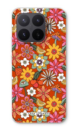 Retro Blumen - Rot