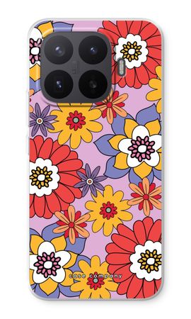Retro Blumen - Lila