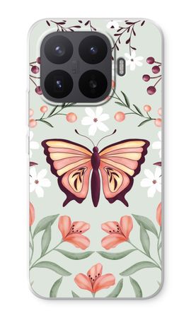 Schmetterling in einer blumigen Welt