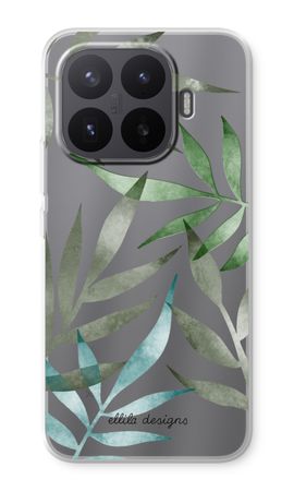 Tropical watercolor leaves