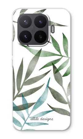 Tropical watercolor leaves