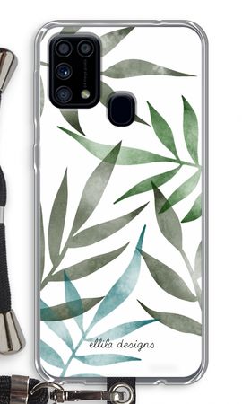 Tropical watercolor leaves