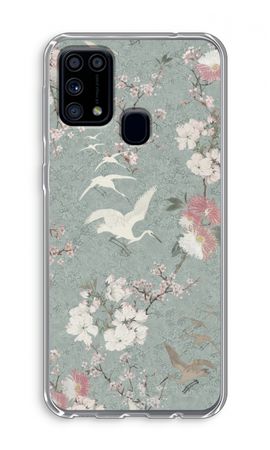 Japanese crane birds blossom
