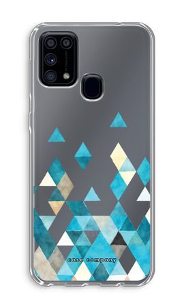 Gekleurde driehoekjes blauw