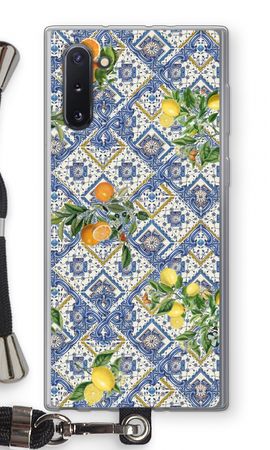 Blue tiles, lemons and oranges - small