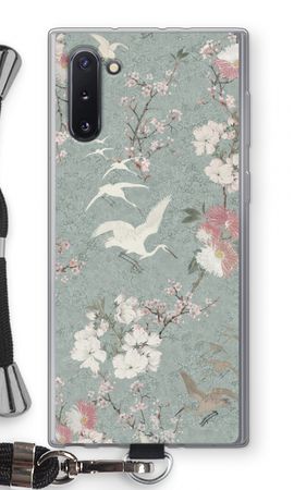 Japanese crane birds blossom