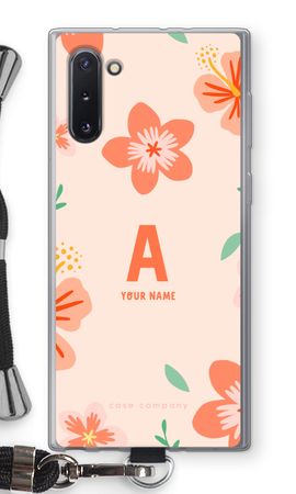 Tropical Pink Flowers Monogram