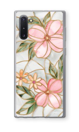 Orange stained glass flower