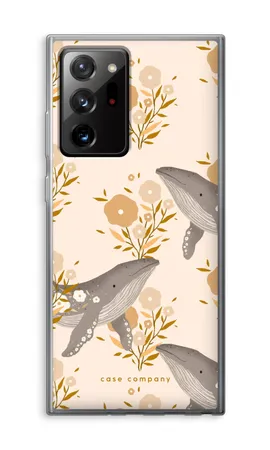 Floral Whales, Coque souple Samsung Galaxy Note 20 Ultra
