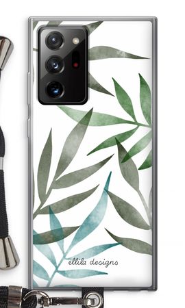 Tropical watercolor leaves