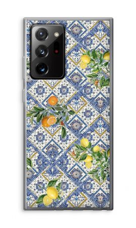 Blue tiles, lemons and oranges - small