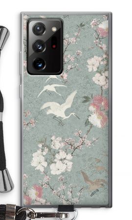 Japanese crane birds blossom