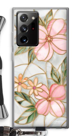 Orange stained glass flower