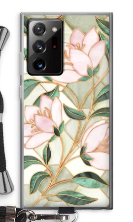 Orange stained glass flower