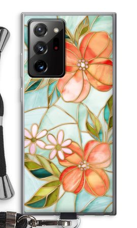 Orange stained glass flower