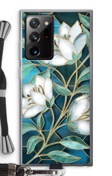 Blue stained glass flowers