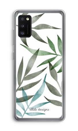 Tropical watercolor leaves