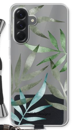 Tropical watercolor leaves