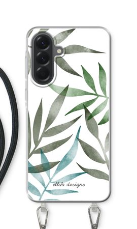 Tropical watercolor leaves