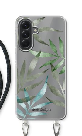 Tropical watercolor leaves