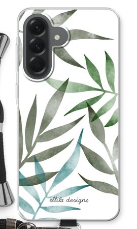 Tropical watercolor leaves
