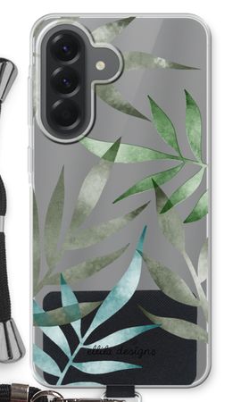Tropical watercolor leaves