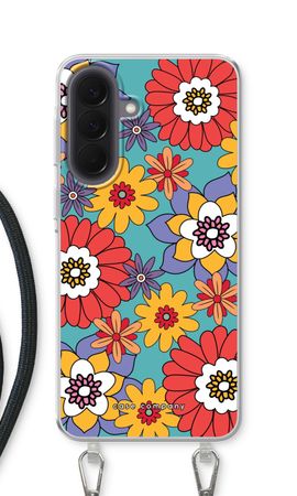 Retro Blumen - Blau