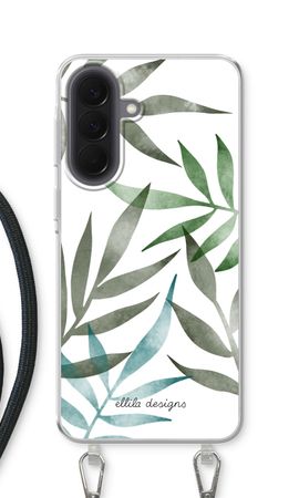 Tropical watercolor leaves