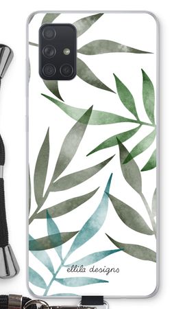 Tropical watercolor leaves