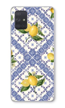 Blue tiles and lemons