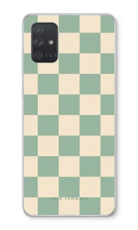 Checkered Mint, Miękkie etui Samsung Galaxy A71 5G