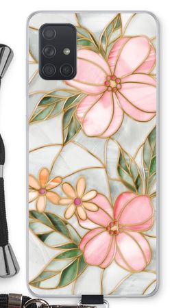 Orange stained glass flower