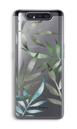 Tropical watercolor leaves