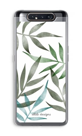 Tropical watercolor leaves