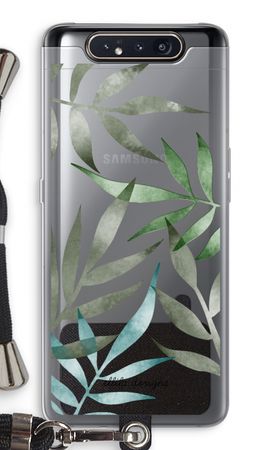 Tropical watercolor leaves