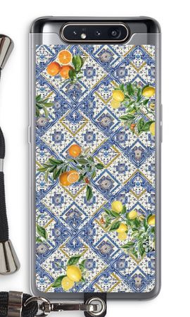 Blue tiles, lemons and oranges - small