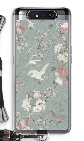 Japanese crane birds blossom