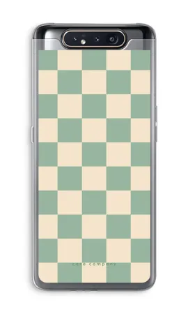 Checkered Mint, Samsung Galaxy A80 soft case