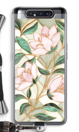 Orange stained glass flower