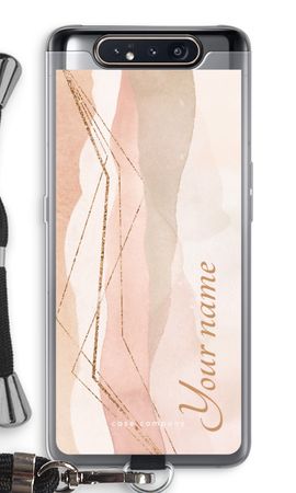 Gold Lines Namecase - Blush