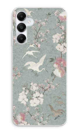 Japanese crane birds blossom
