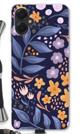 Flowers with blue leaves