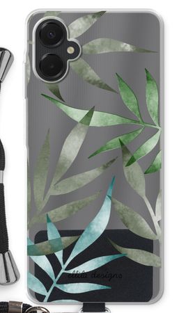 Tropical watercolor leaves