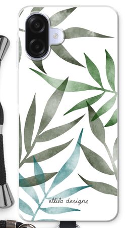 Tropical watercolor leaves