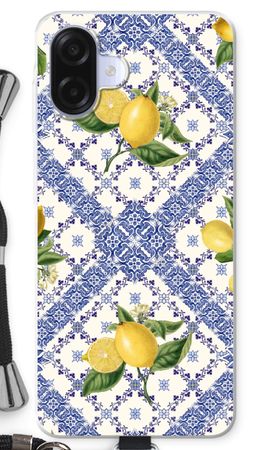 Blue tiles and lemons