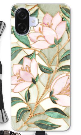 Orange stained glass flower