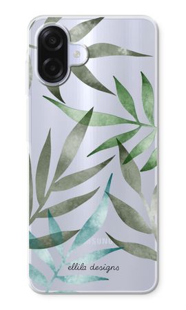 Tropical watercolor leaves